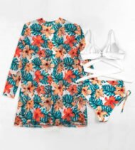 High Waist Push Up Bikini and Cover up Set - Image 2