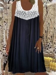 Women's Dresses Round Neck Sleeveless Casual Dress - Image 4