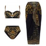 Flaxmaker Printed Bikini Swimsuit and Cover Up (Shipped on Apr 30th)